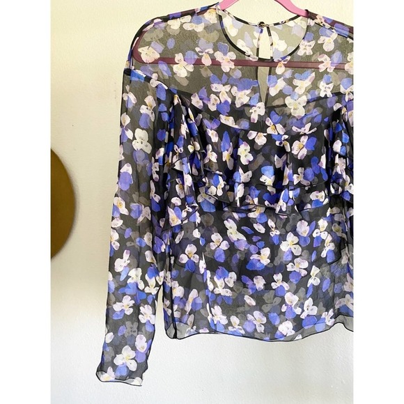 Philosophy Lorenzo Di Lorenzo Serafini Silk Floral Tiered Top Size 4 - Picture 8 of 16